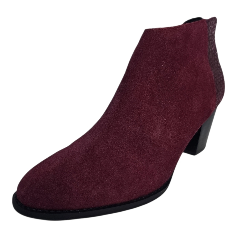 ​Vionic Upright Bromley Suede & Snake Ankle Bootie